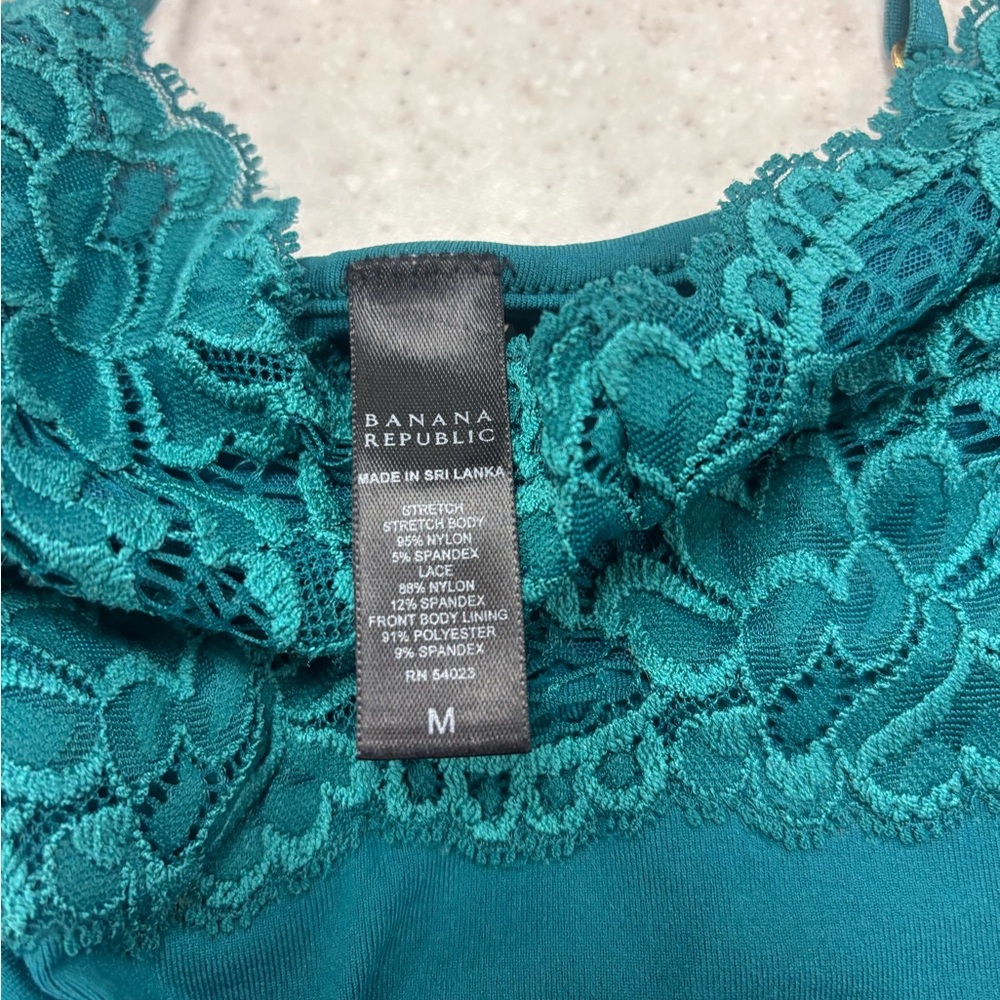 Banana Republic Teal Lace Chemise